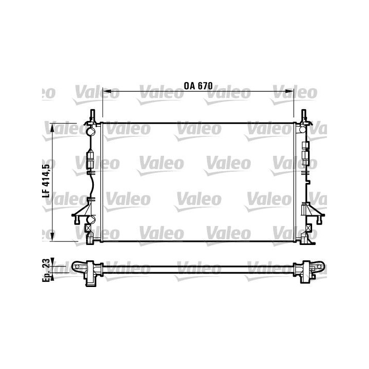 Radiatorius, variklio aušinimas VALEO 732827