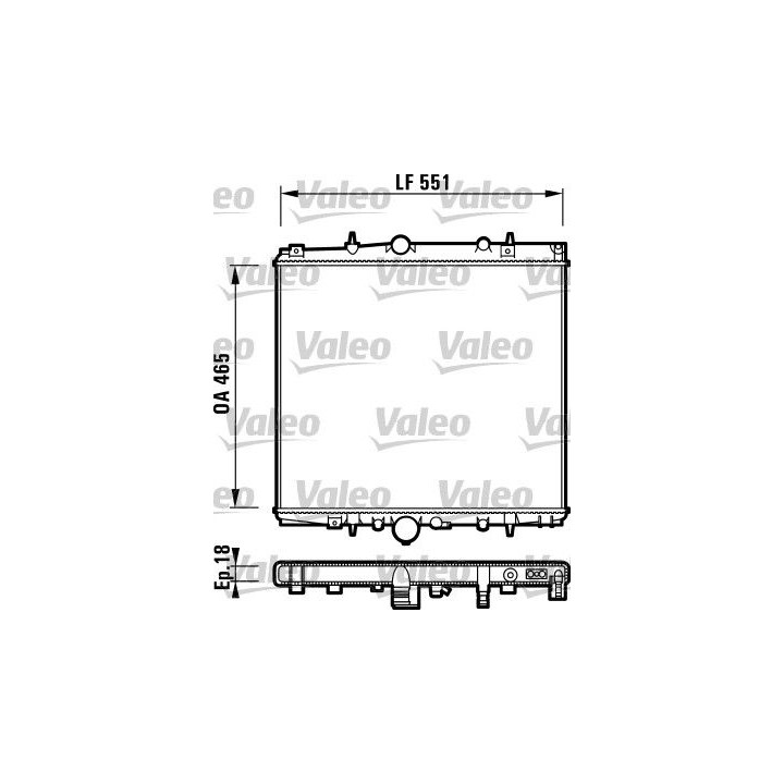 Radiatorius, variklio aušinimas VALEO 732830