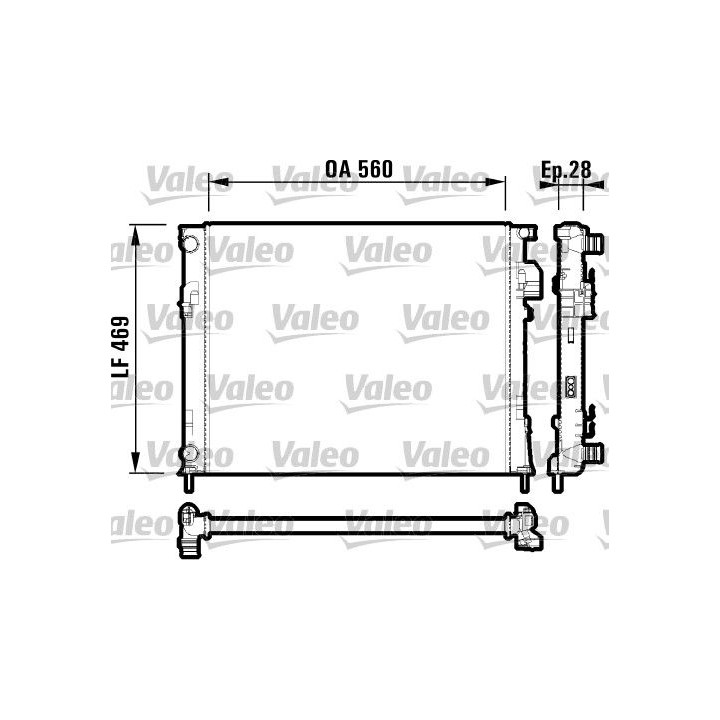Radiatorius, variklio aušinimas VALEO 732846
