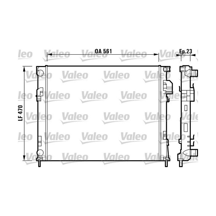 Radiatorius, variklio aušinimas VALEO 732853