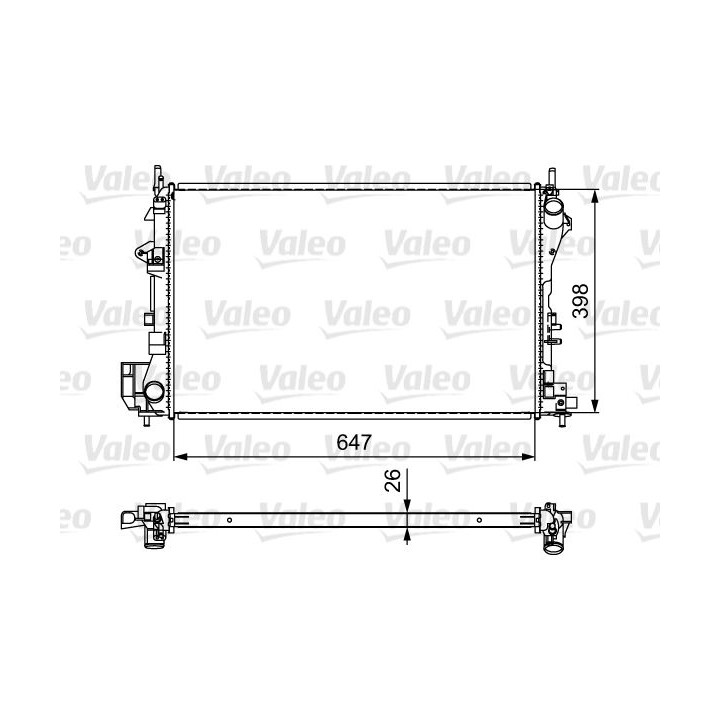 Radiatorius, variklio aušinimas VALEO 732877