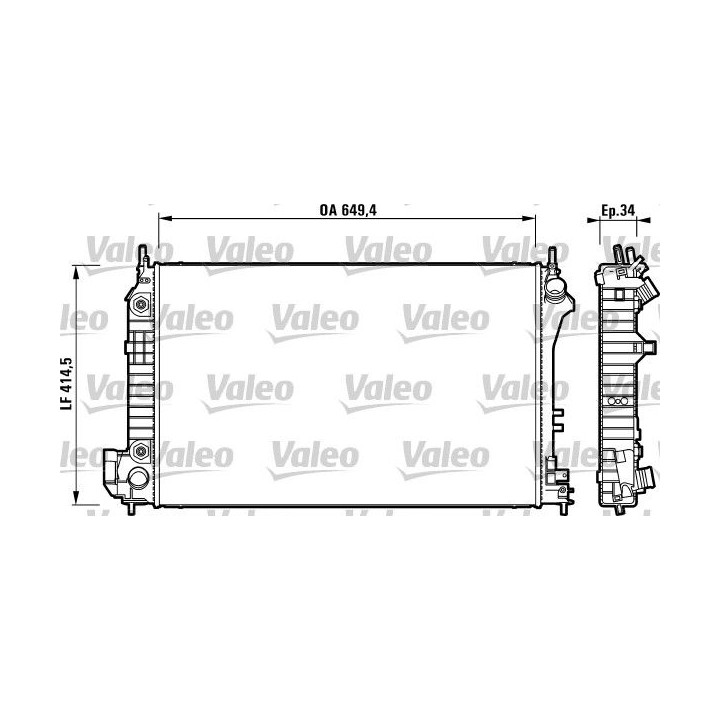 Radiatorius, variklio aušinimas VALEO 732878