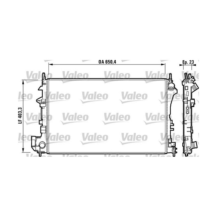 Radiatorius, variklio aušinimas VALEO 732879