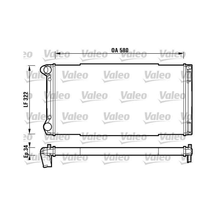 Radiatorius, variklio aušinimas VALEO 732913