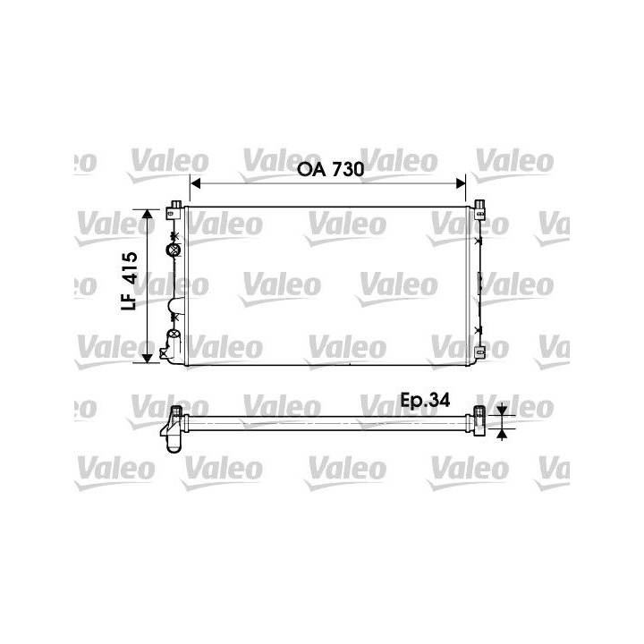 Radiatorius, variklio aušinimas VALEO 732918