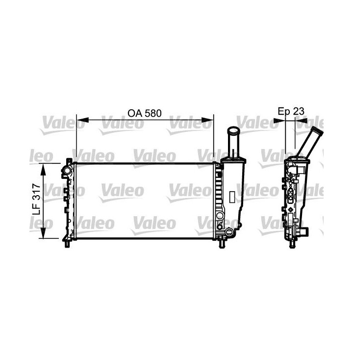 Radiatorius, variklio aušinimas VALEO 732923