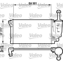 Radiatorius, variklio aušinimas VALEO 732924