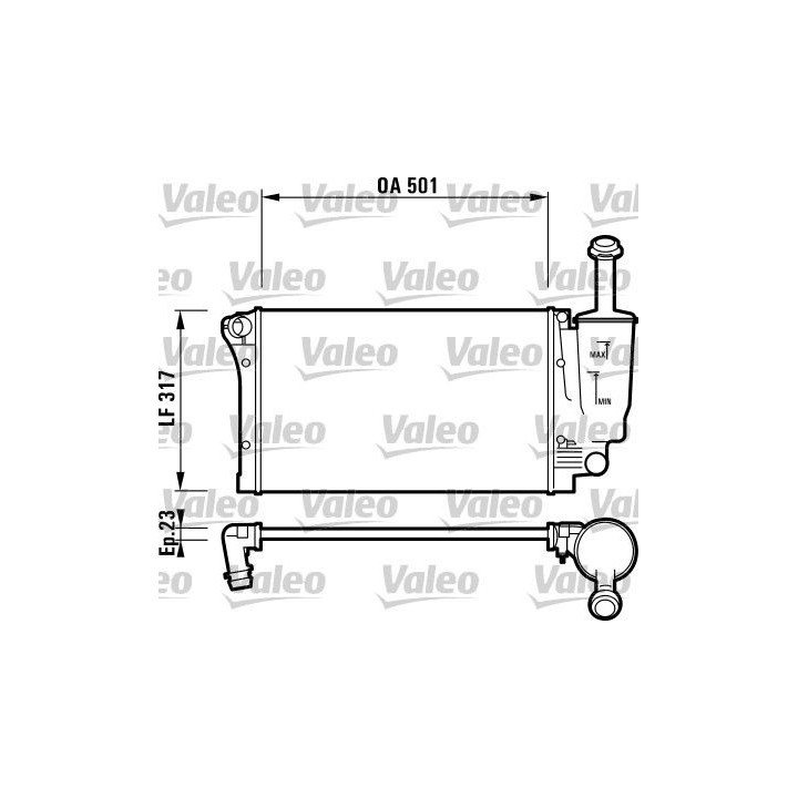 Radiatorius, variklio aušinimas VALEO 732924