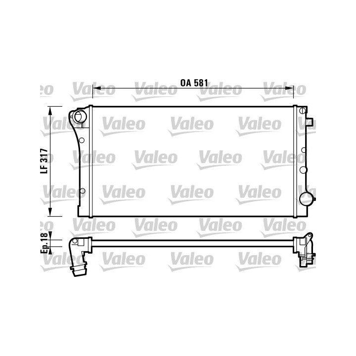 Radiatorius, variklio aušinimas VALEO 732925