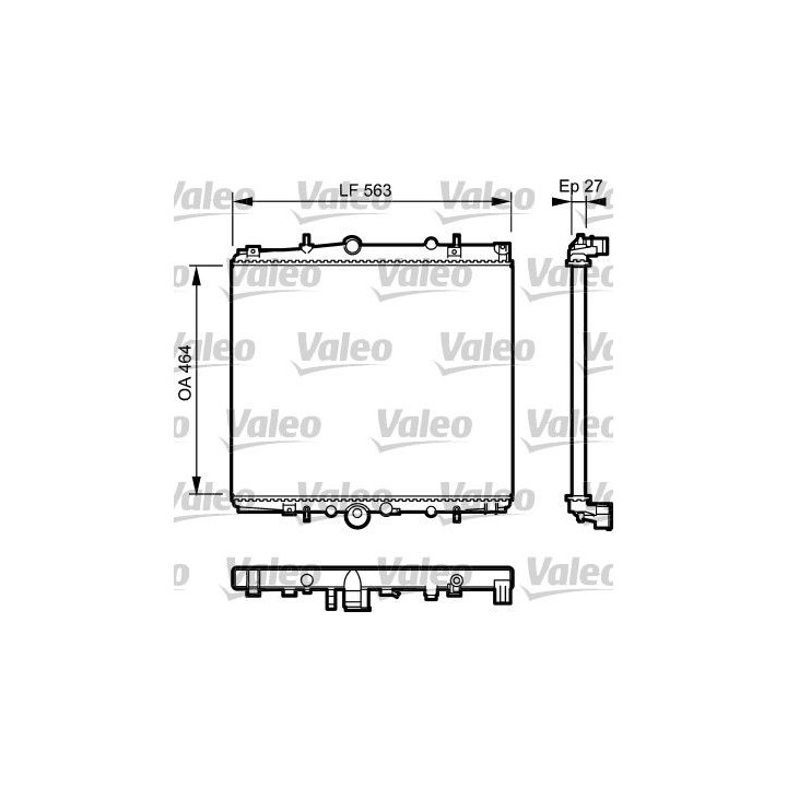 Radiatorius, variklio aušinimas VALEO 732945