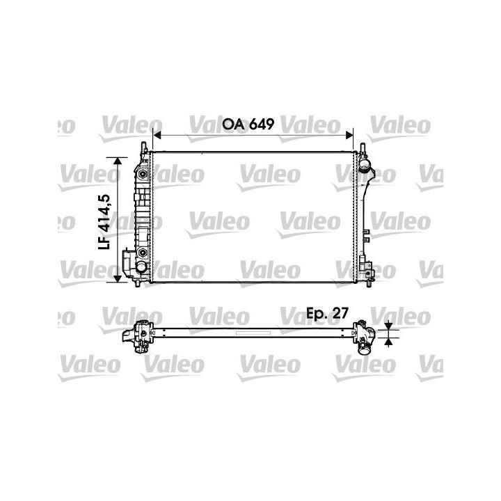 Radiatorius, variklio aušinimas VALEO 732947