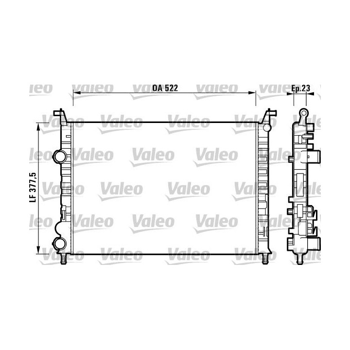 Radiatorius, variklio aušinimas VALEO 732948