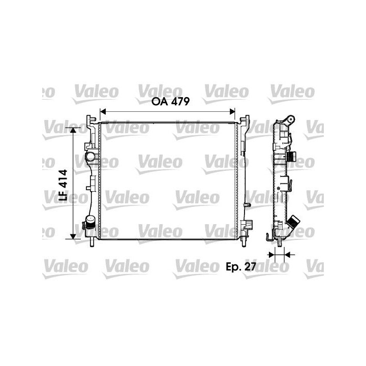 Radiatorius, variklio aušinimas VALEO 732960