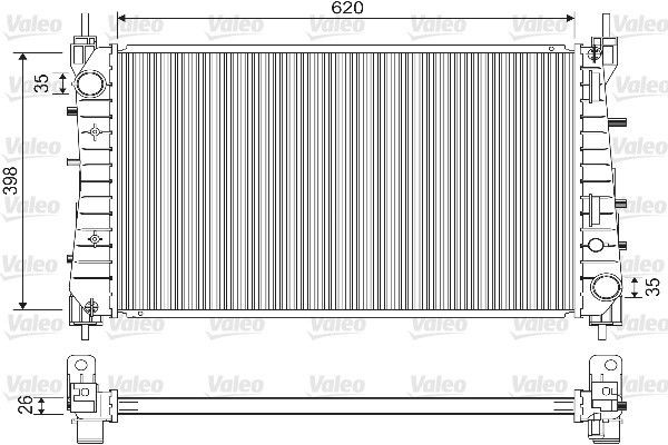 Radiatorius, variklio aušinimas VALEO 733203