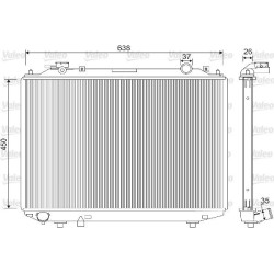 Radiatorius, variklio aušinimas VALEO 733212