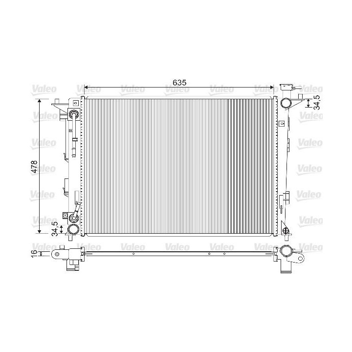 Radiatorius, variklio aušinimas VALEO 733213