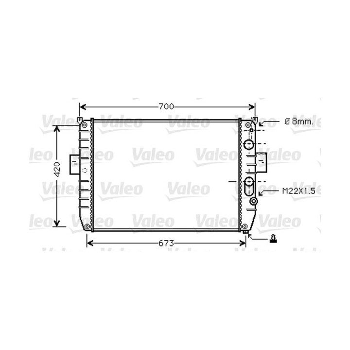 Radiatorius, variklio aušinimas VALEO 733409