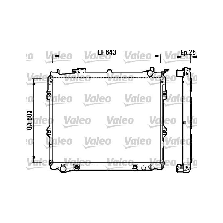 Radiatorius, variklio aušinimas VALEO 734118