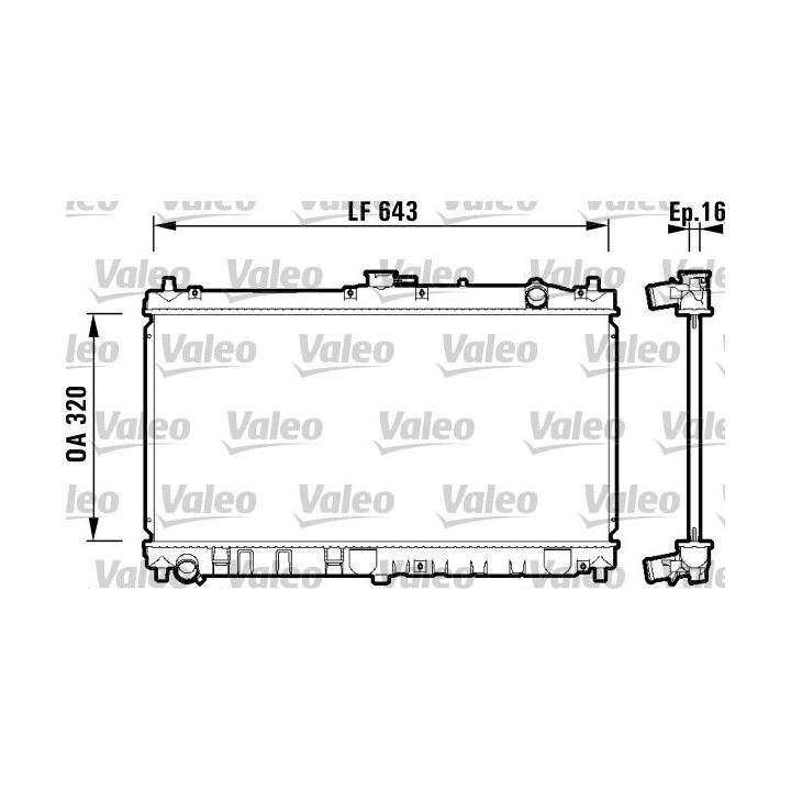 Radiatorius, variklio aušinimas VALEO 734119