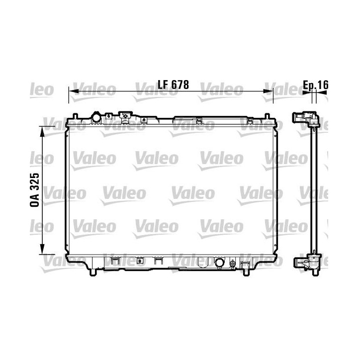 Radiatorius, variklio aušinimas VALEO 734120
