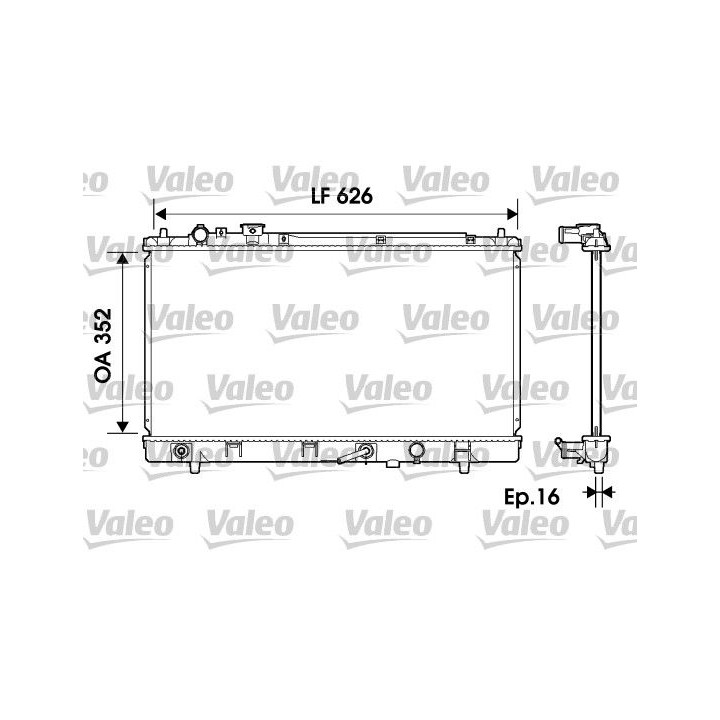 Radiatorius, variklio aušinimas VALEO 734126