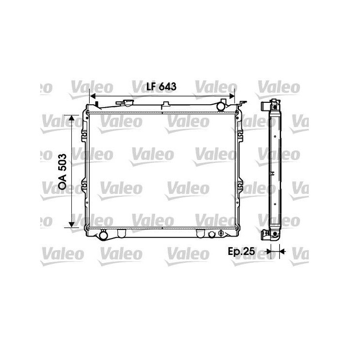 Radiatorius, variklio aušinimas VALEO 734207