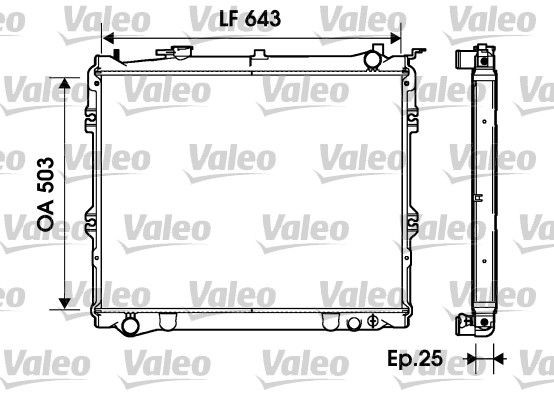 Radiatorius, variklio aušinimas VALEO 734207