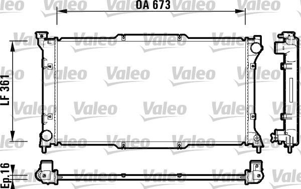 Radiatorius, variklio aušinimas VALEO 734212