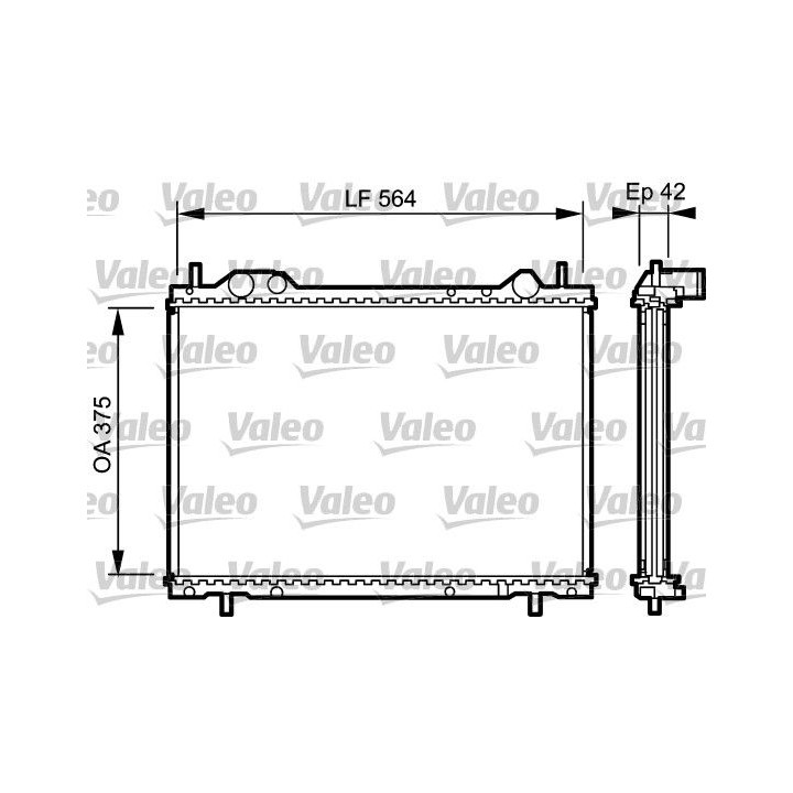 Radiatorius, variklio aušinimas VALEO 734220