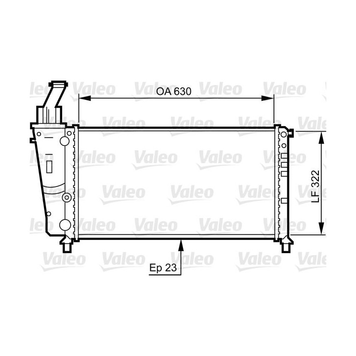 Radiatorius, variklio aušinimas VALEO 734221
