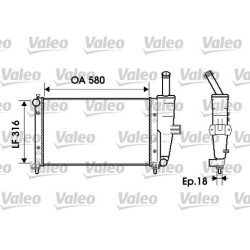 Radiatorius, variklio aušinimas VALEO 734225