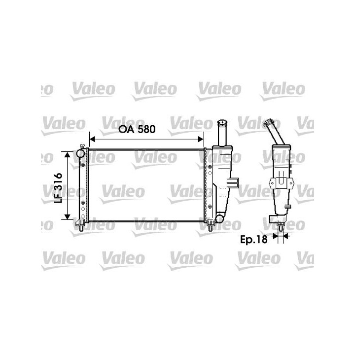 Radiatorius, variklio aušinimas VALEO 734225