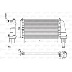 Radiatorius, variklio aušinimas VALEO 734236