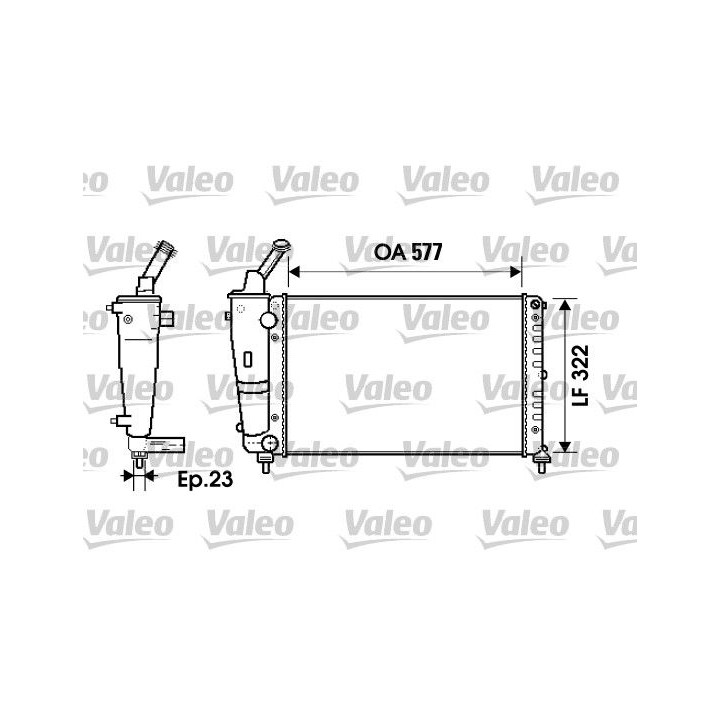 Radiatorius, variklio aušinimas VALEO 734237