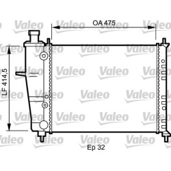 Radiatorius, variklio aušinimas VALEO 734239