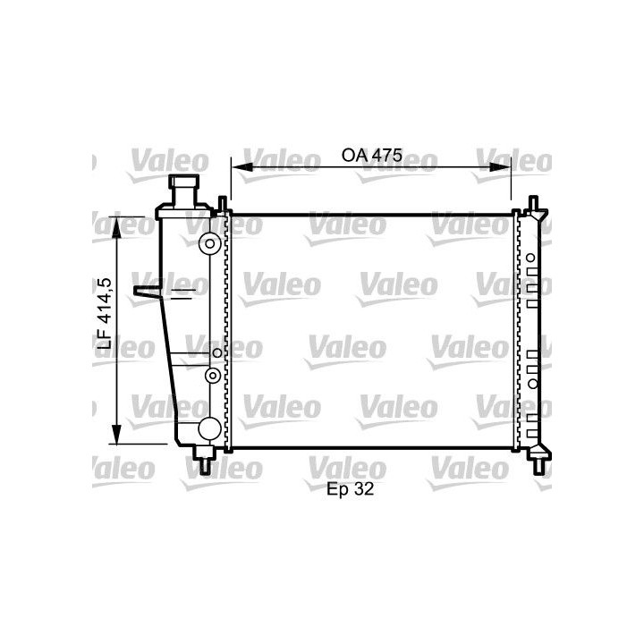 Radiatorius, variklio aušinimas VALEO 734239