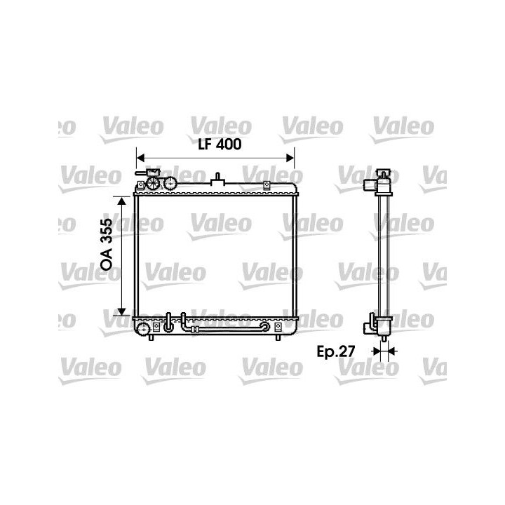 Radiatorius, variklio aušinimas VALEO 734254
