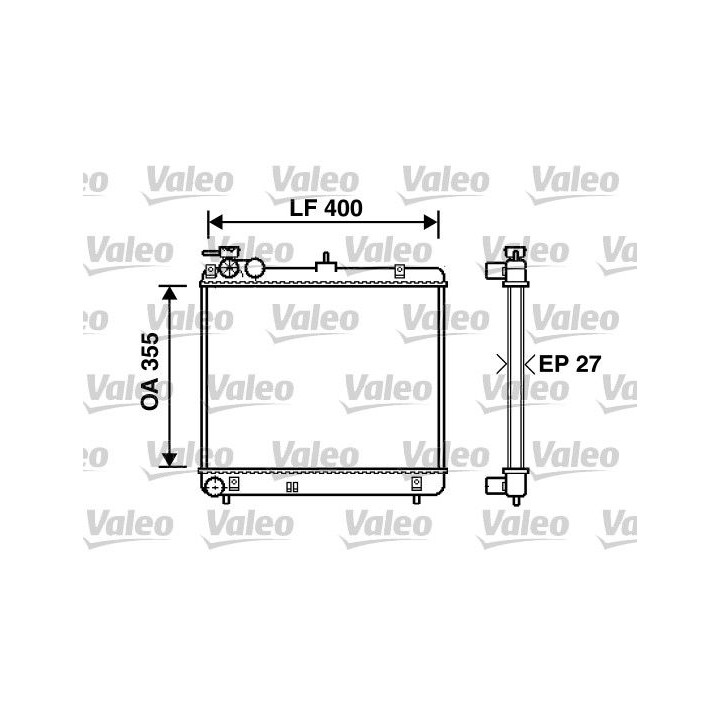 Radiatorius, variklio aušinimas VALEO 734255