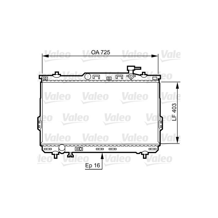 Radiatorius, variklio aušinimas VALEO 734259