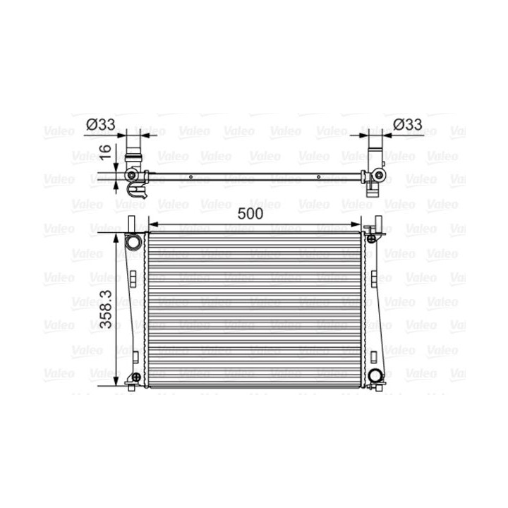 Radiatorius, variklio aušinimas VALEO 734273
