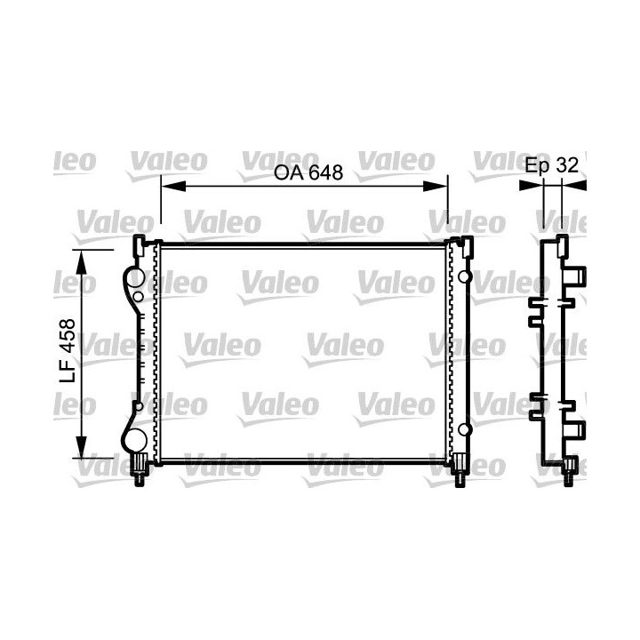 Radiatorius, variklio aušinimas VALEO 734284