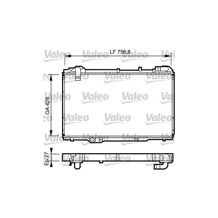 Radiatorius, variklio aušinimas VALEO 734285