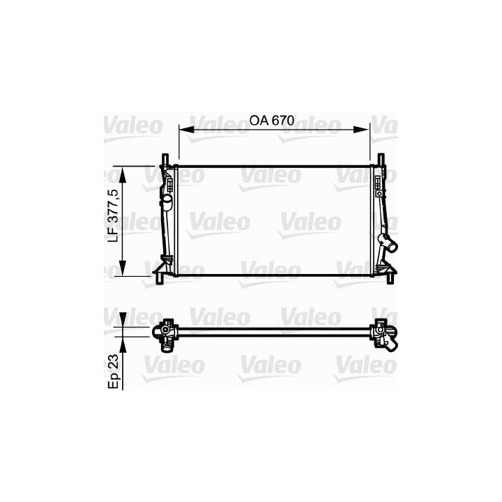 Radiatorius, variklio aušinimas VALEO 734320