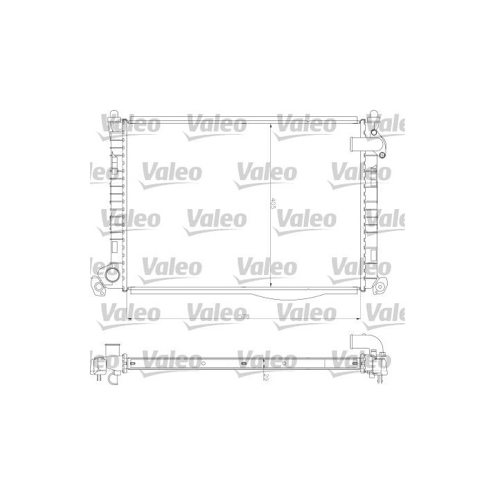 Radiatorius, variklio aušinimas VALEO 734327