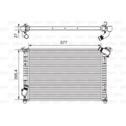 Radiatorius, variklio aušinimas VALEO 734328