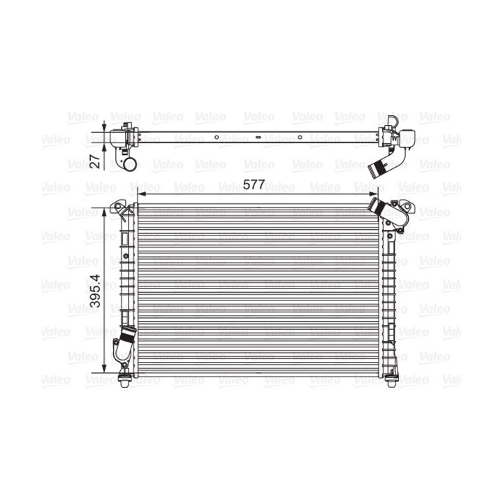 Radiatorius, variklio aušinimas VALEO 734328