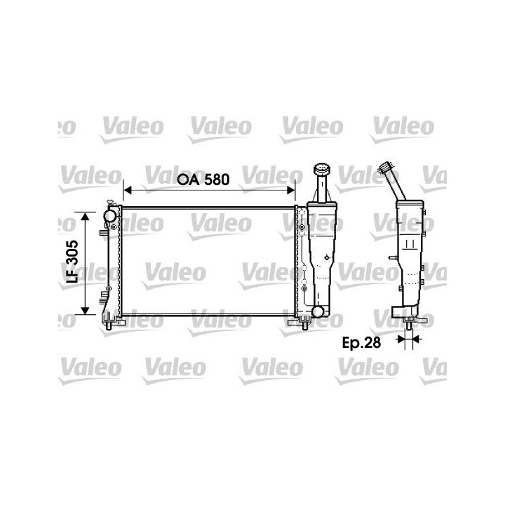 Radiatorius, variklio aušinimas VALEO 734362