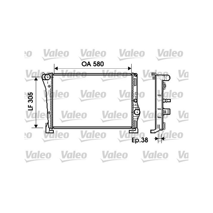 Radiatorius, variklio aušinimas VALEO 734364