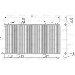 Radiatorius, variklio aušinimas VALEO 734410