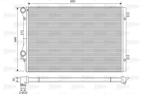 Radiatorius, variklio aušinimas VALEO 734413